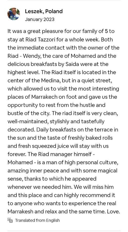 Riad Tazzori Marrakesh Ngoại thất bức ảnh